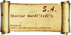 Stoller Aurélián névjegykártya